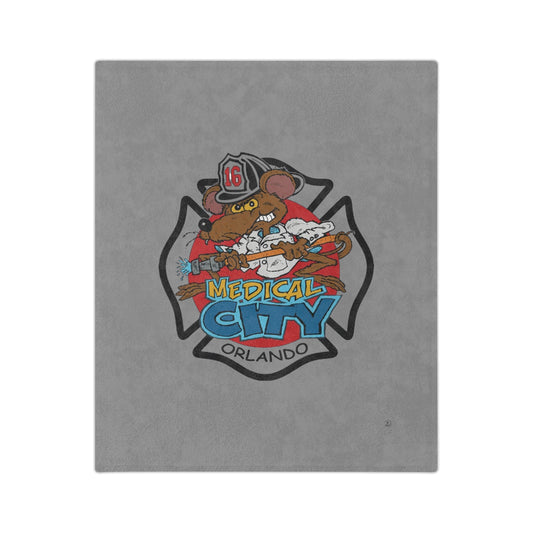 OFD Station 16 Logo Velveteen Minky Blanket