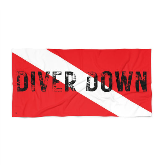 "Diver Down" Dive Flag Beach Towel