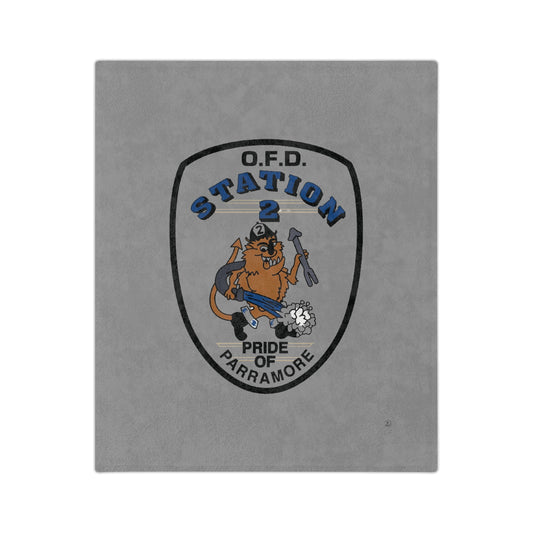 OFD Station 2 Logo Velveteen Minky Blanket