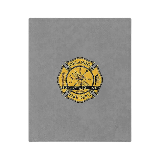 Official Orlando FD Logo Velveteen Minky Blanket