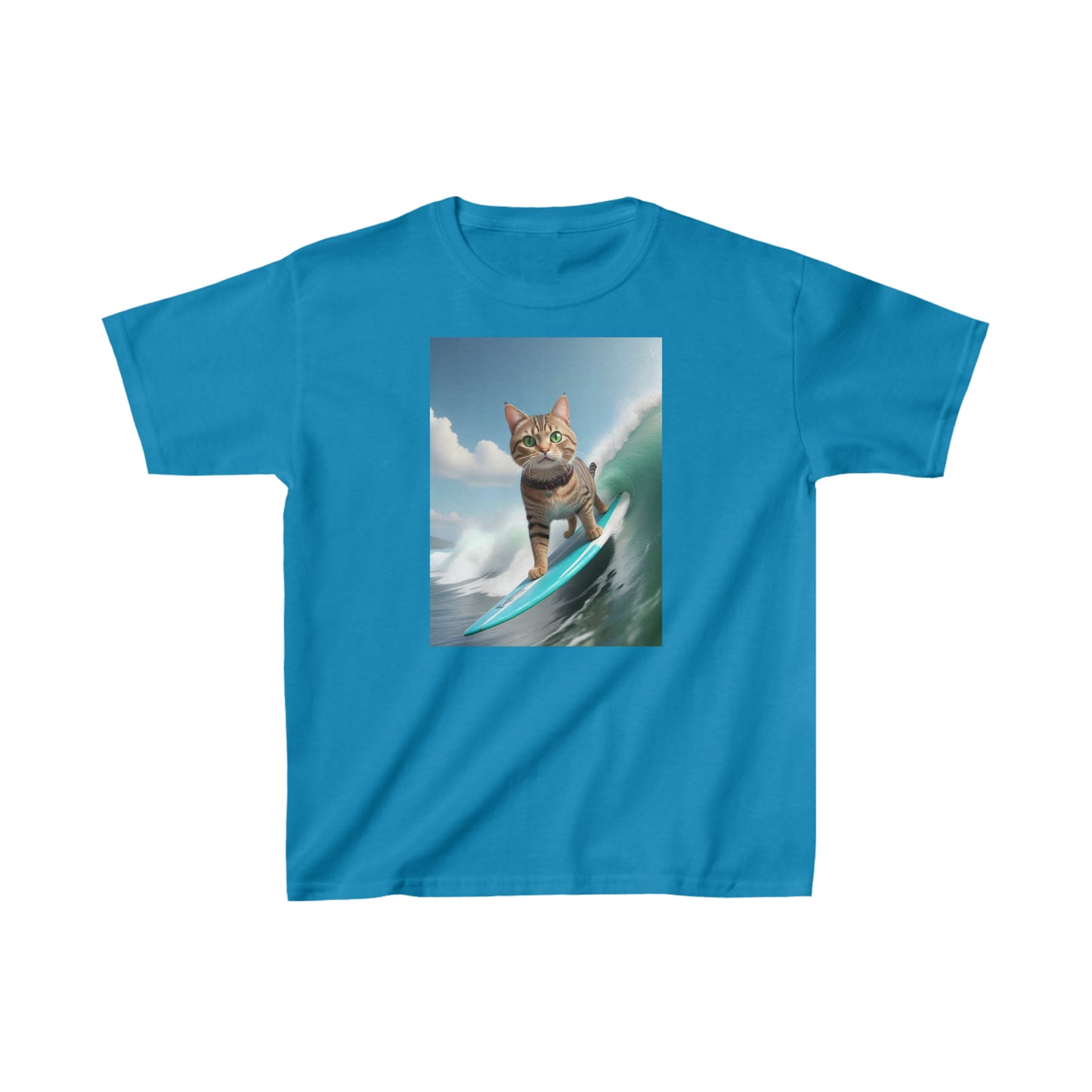 Surfin' Kitty #10 Kids Heavy Cotton™ Tee