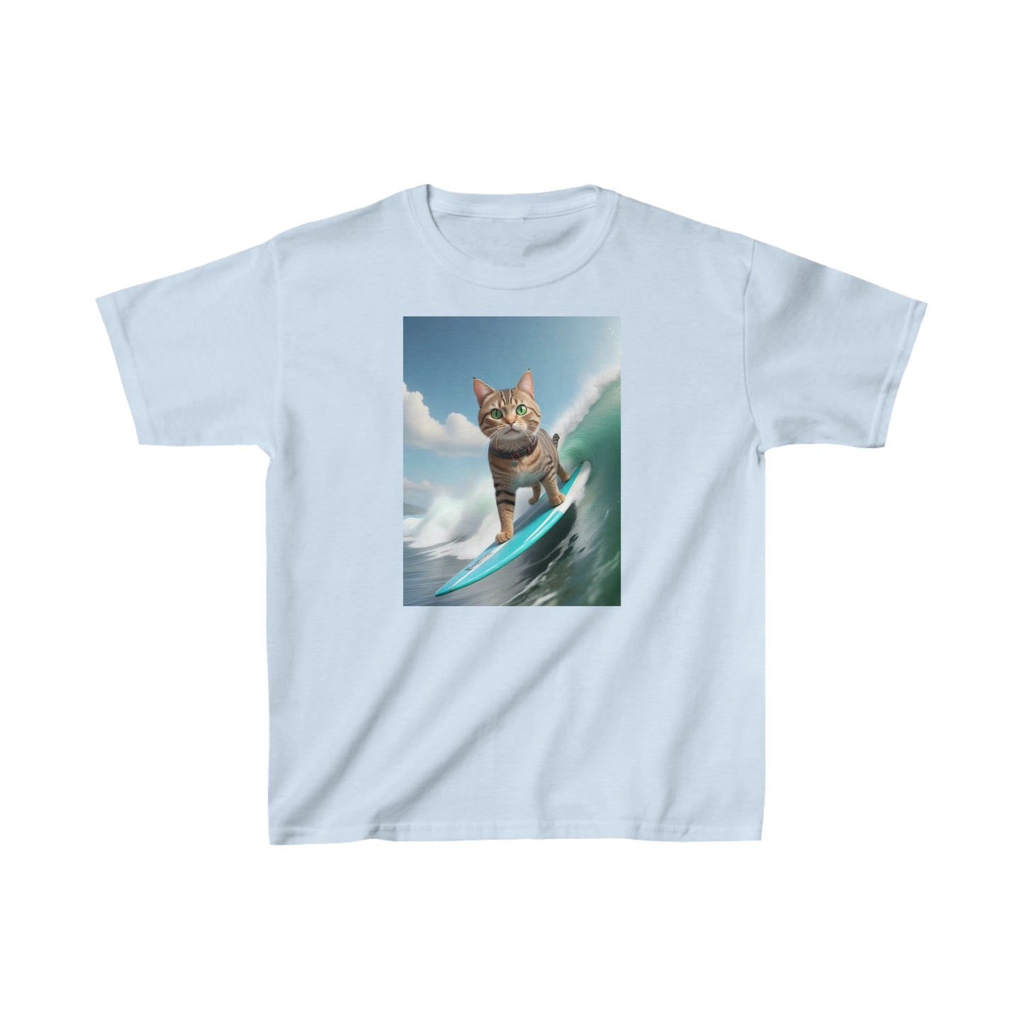 Surfin' Kitty #10 Kids Heavy Cotton™ Tee