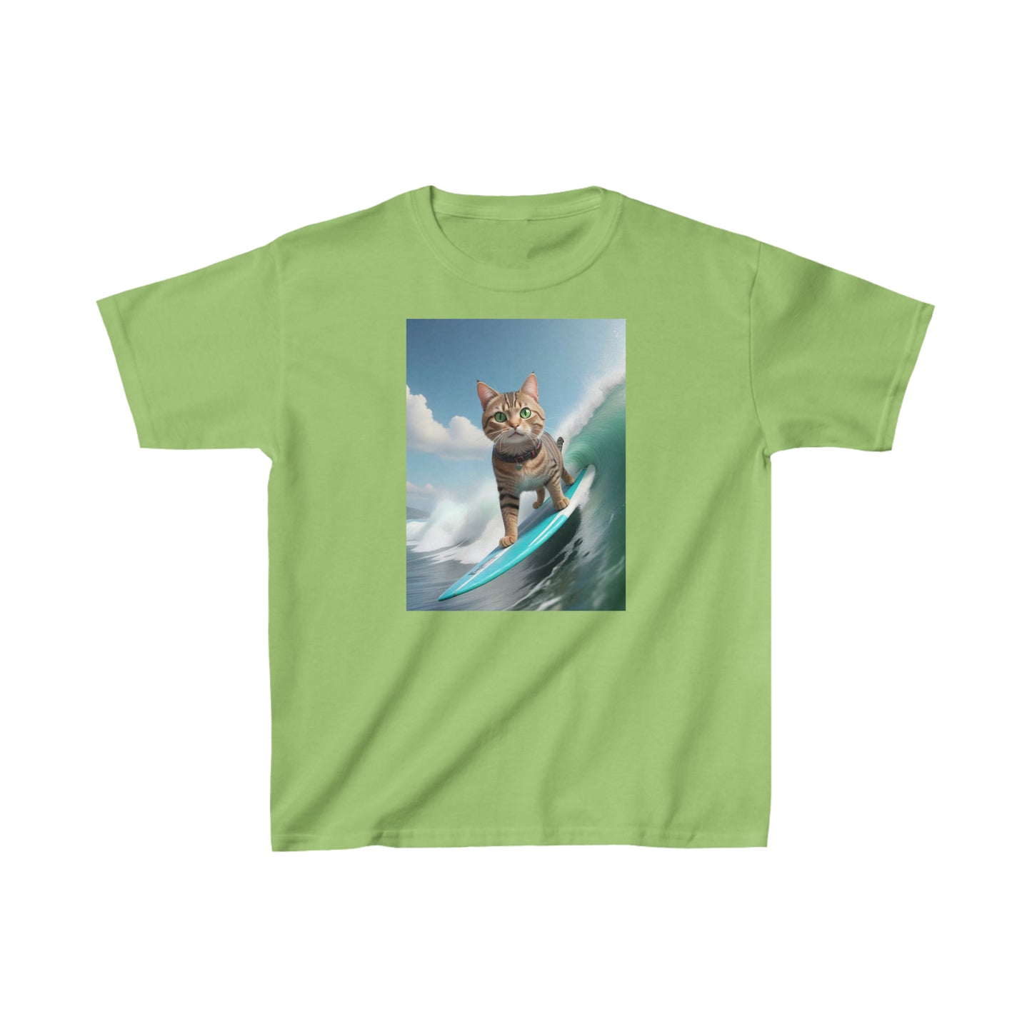 Surfin' Kitty #10 Kids Heavy Cotton™ Tee