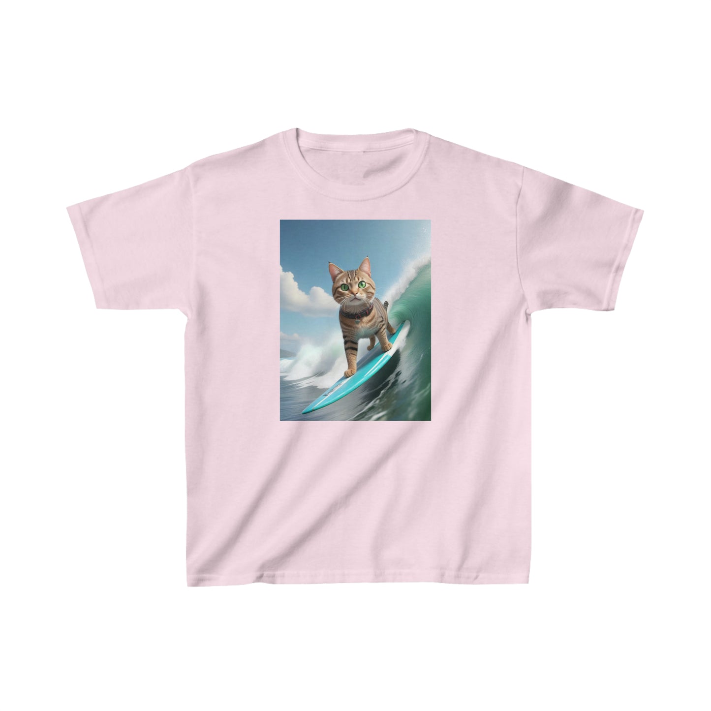 Surfin' Kitty #10 Kids Heavy Cotton™ Tee