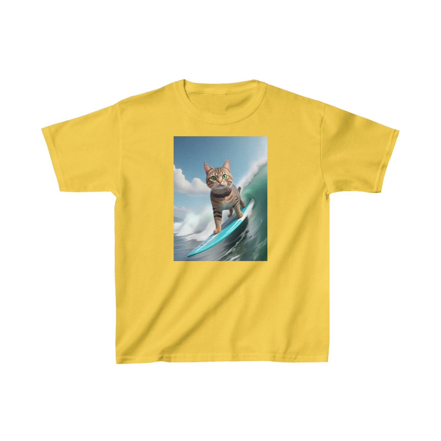 Surfin' Kitty #10 Kids Heavy Cotton™ Tee