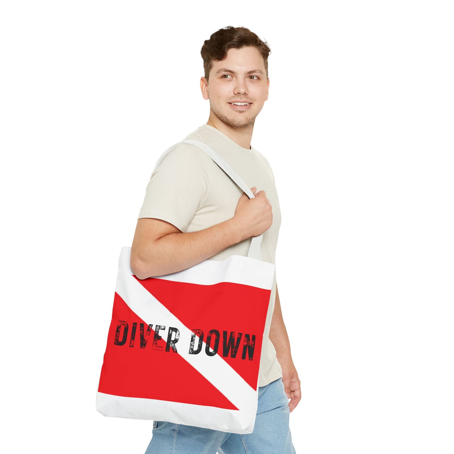 "Diver Down" Dive Flag AOP Tote Bag