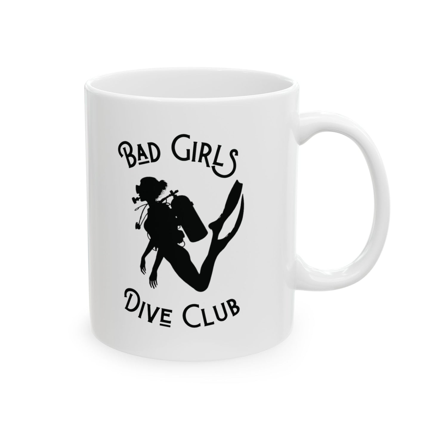 Bad Girls Dive Club - No Flag Logo Wte Ceramic Mug 11oz