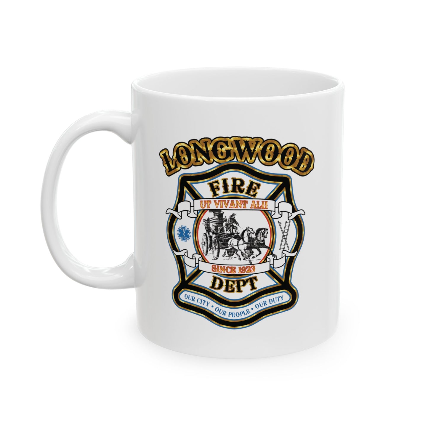 Longwood Fire Rescue Department Logo Ceramic Mug 11oz