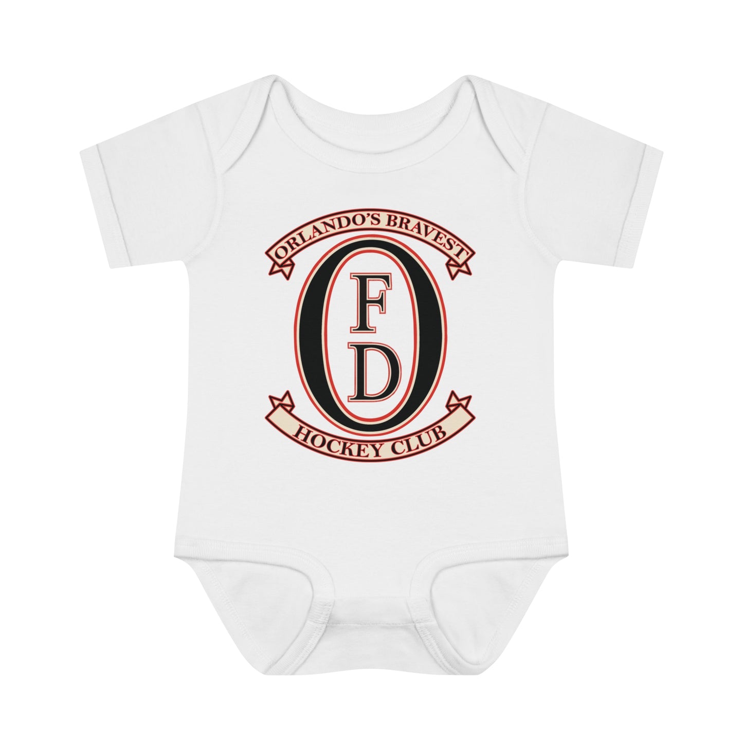 OFHC OFD Logo Color Wht only Infant Baby Rib Bodysuit