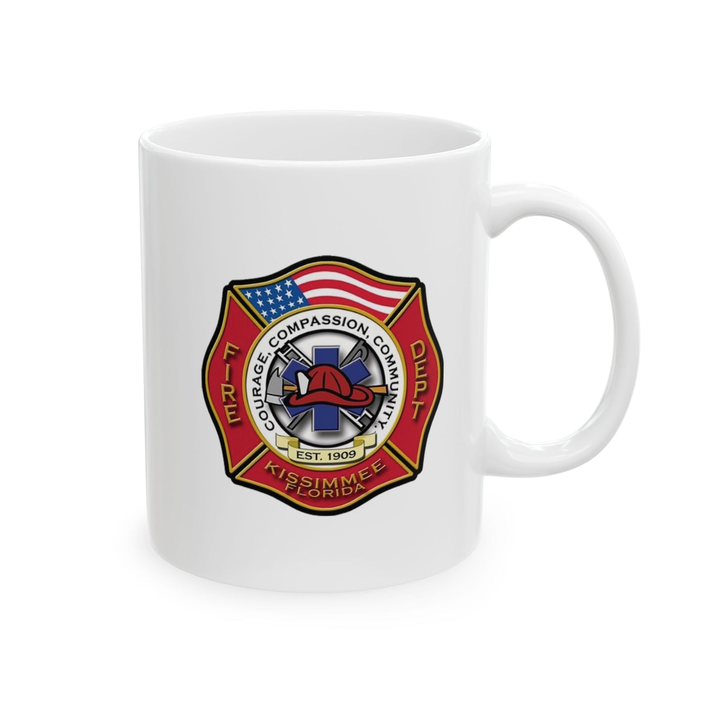 Kissimmee Fire Department Logo Ceramic Mug 11oz