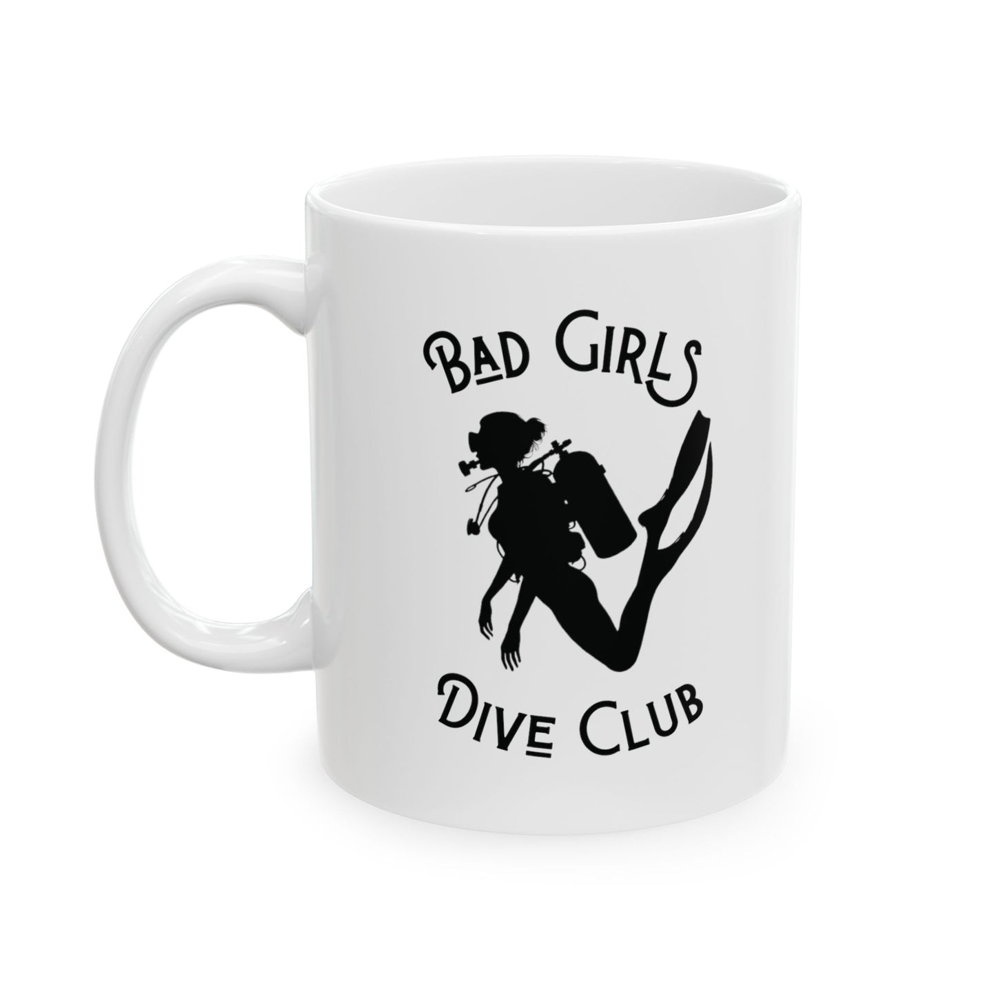 Bad Girls Dive Club - No Flag Logo Wte Ceramic Mug 11oz