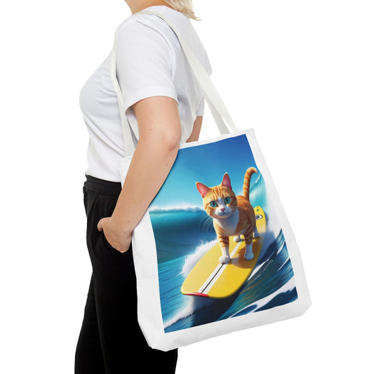 Surfin' Kitty #11 AOP Tote Bag