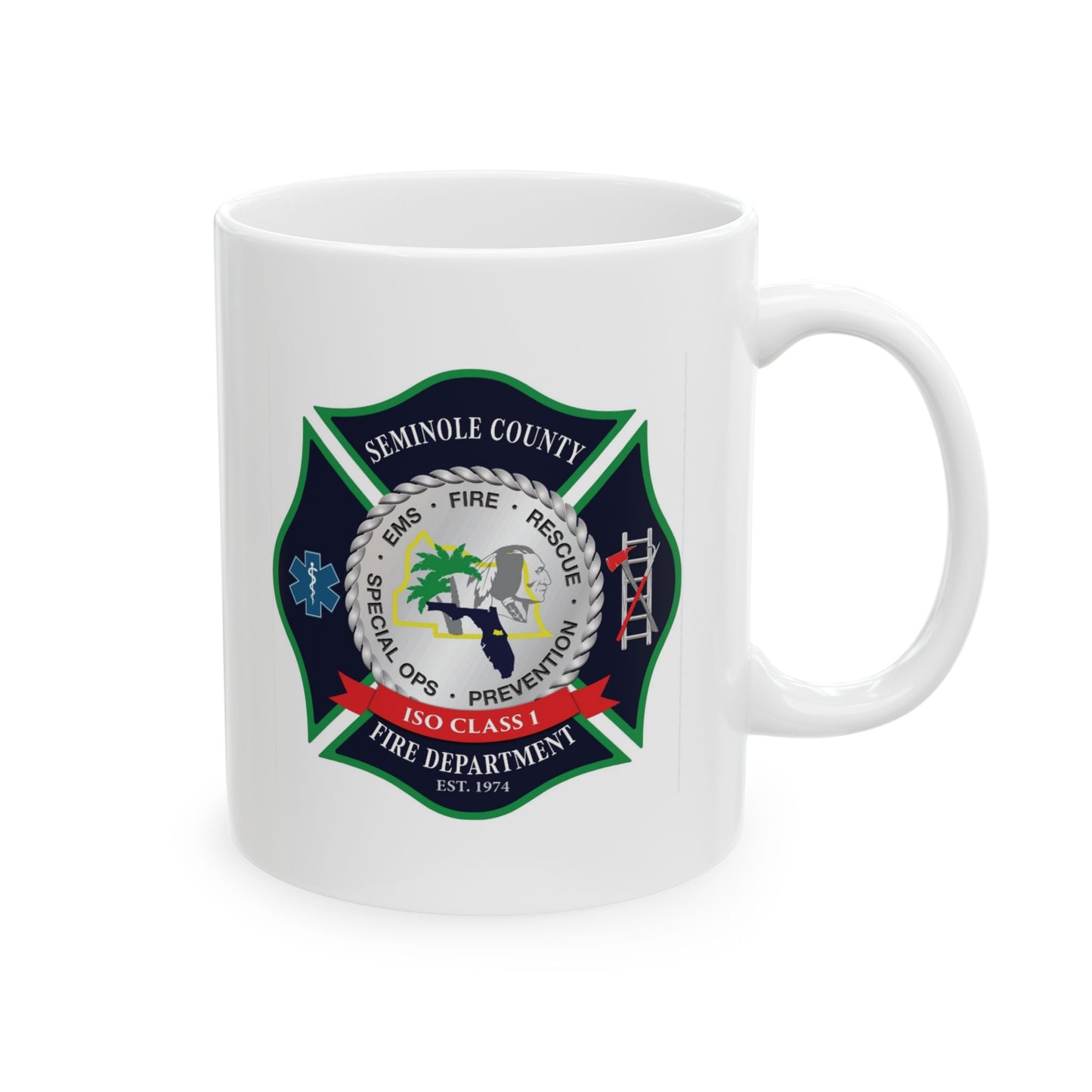 Seminole County Fire Department Logo Ceramic Mug 11oz