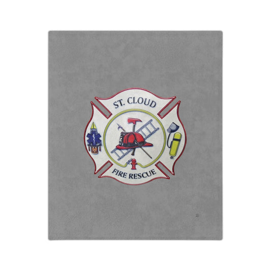 St. Cloud Fire Rescue Department Logo Velveteen Minky Blanket