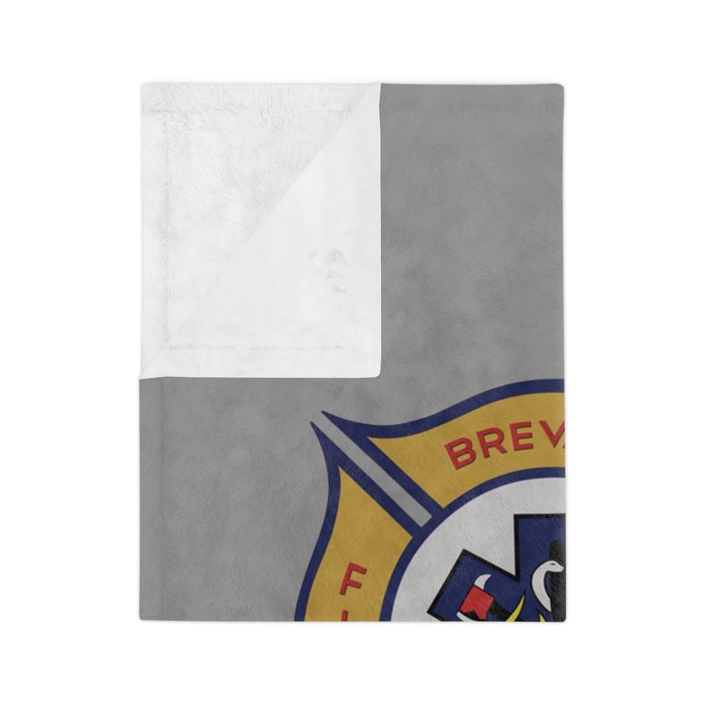 Brevard County Fire Rescue Department Logo Velveteen Minky Blanket