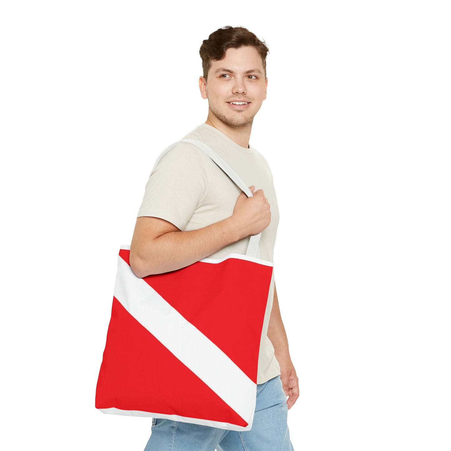 "Diver Down" - Dive Flag AOP Tote Bag