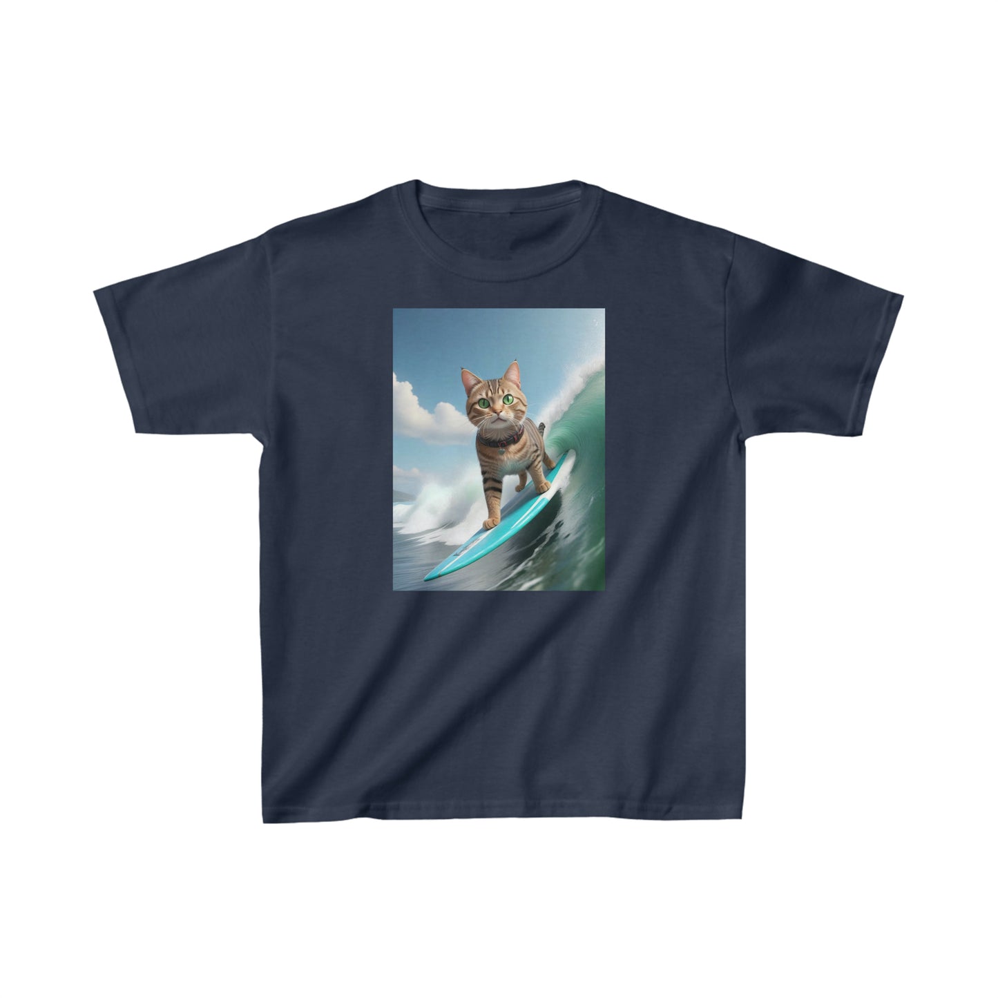 Surfin' Kitty #10 Kids Heavy Cotton™ Tee