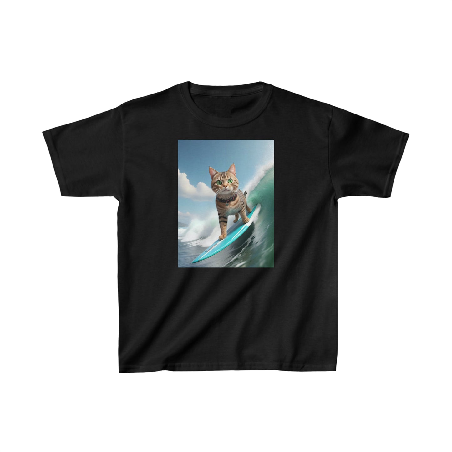 Surfin' Kitty #10 Kids Heavy Cotton™ Tee