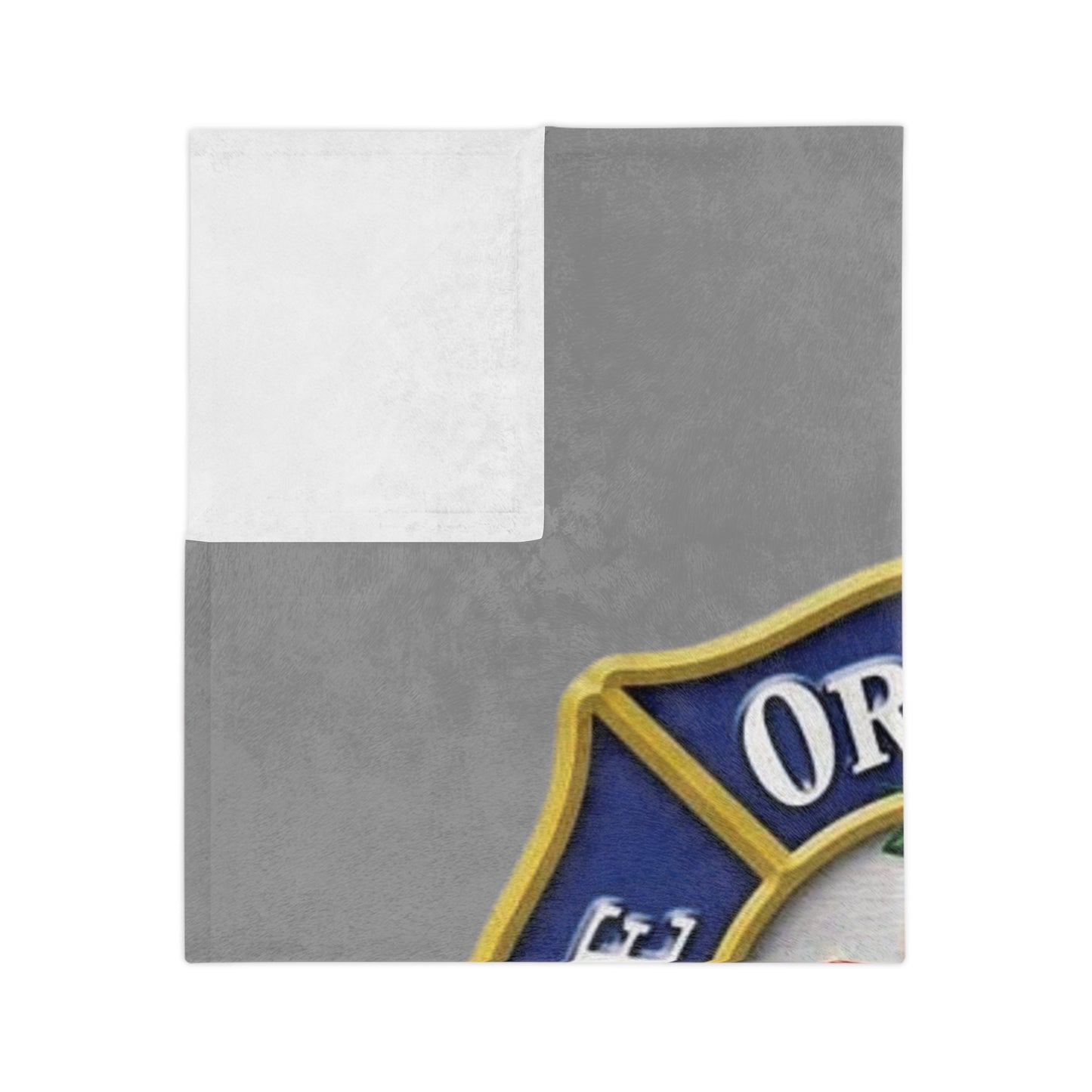 Orange County Fire Rescue Department Logo Velveteen Minky Blanket