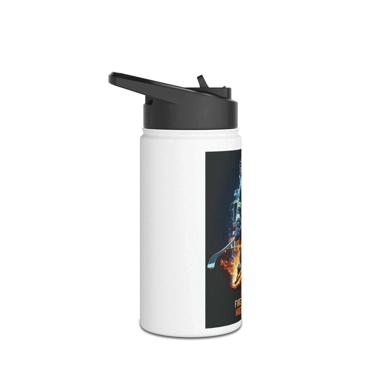 OFHC Fire and Truck Stainless Steel Water Bottle, Standard Lid