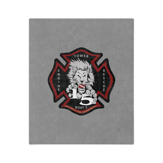 OFD Station 15 Logo Velveteen Minky Blanket