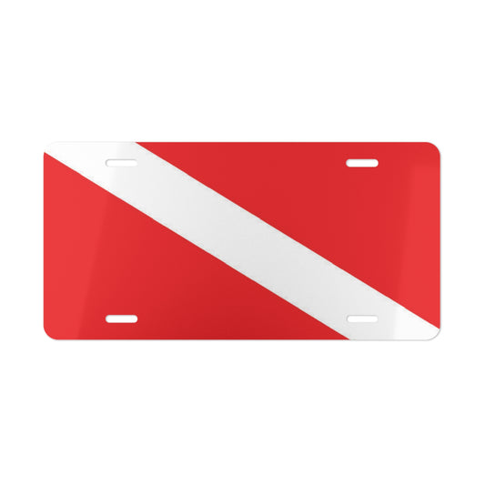 "Diver Down" - Dive Flag Vanity Plate