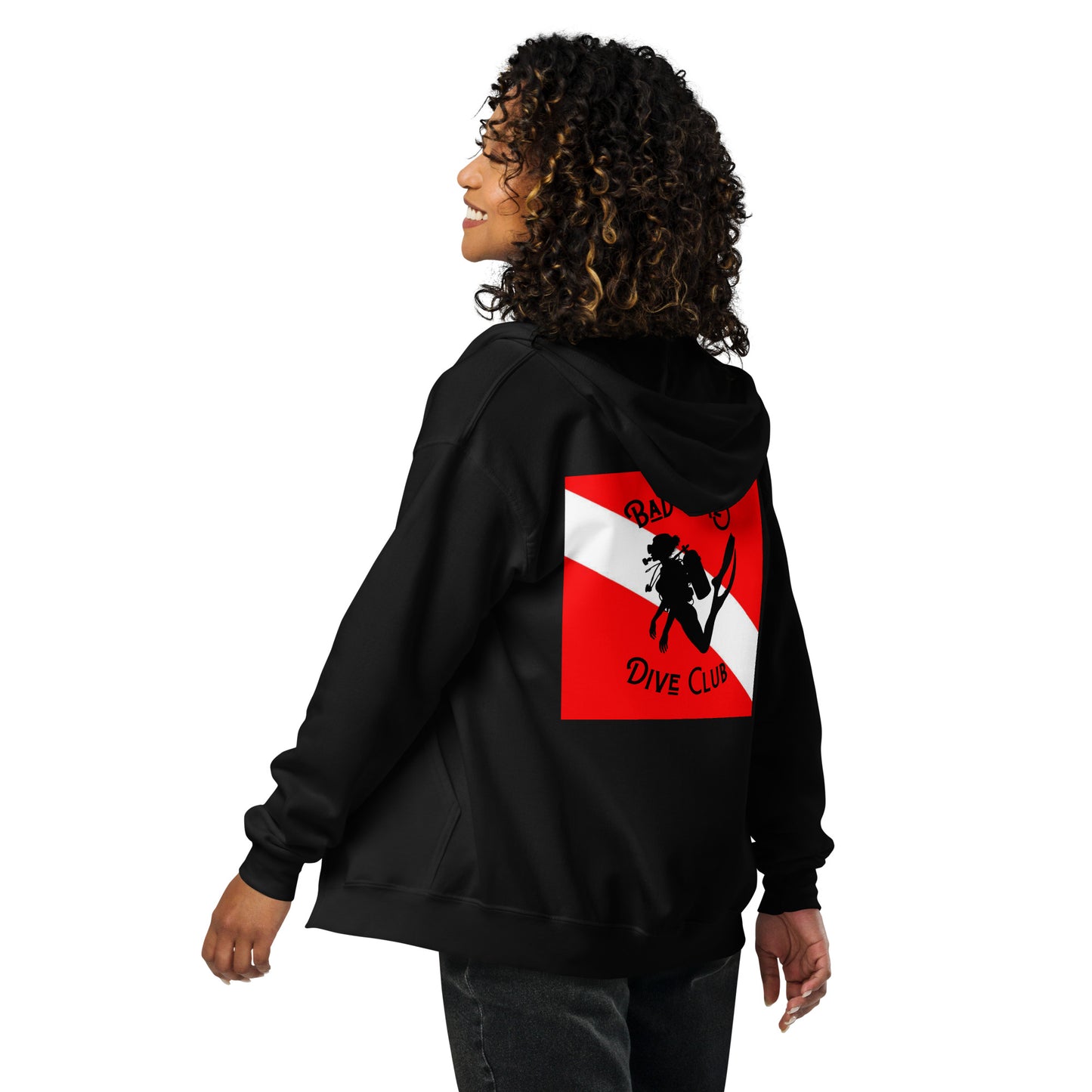 Bad Girls Dive Club - Dive Flag - four color option Unisex heavy blend zip hoodie