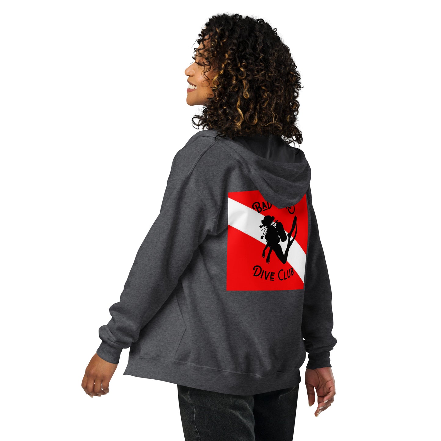 Bad Girls Dive Club - Dive Flag - four color option Unisex heavy blend zip hoodie