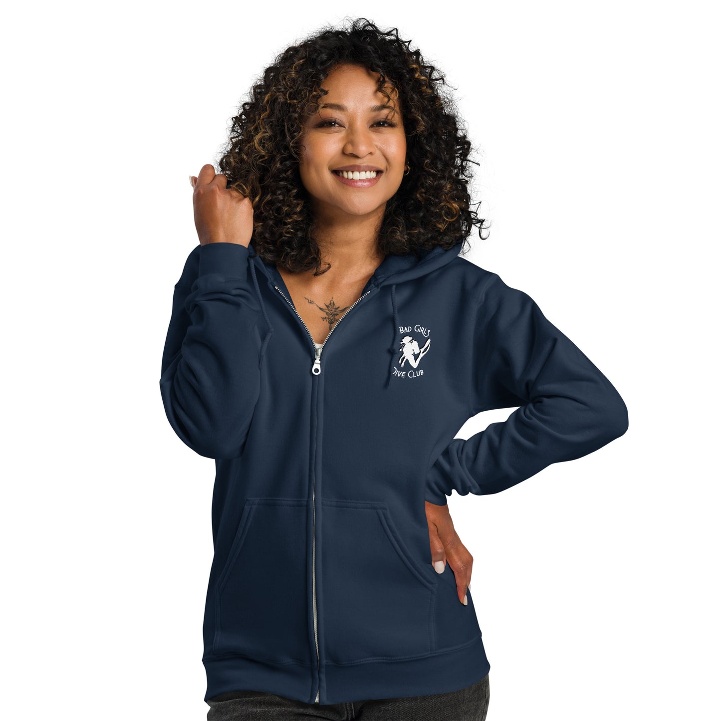 Bad Girls Dive Club - Dive Flag - four color option Unisex heavy blend zip hoodie