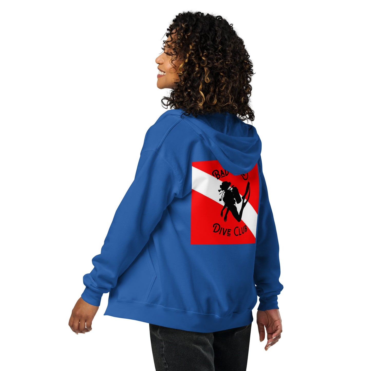 Bad Girls Dive Club - Dive Flag - four color option Unisex heavy blend zip hoodie