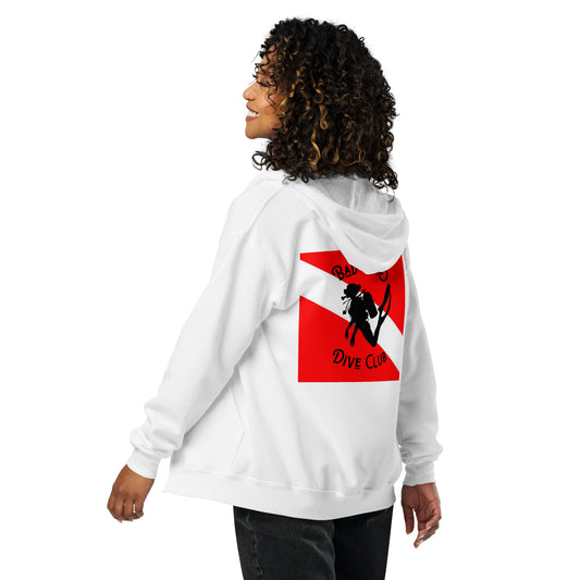 Bad Girls Dive Club - Dive Flag -whte Unisex heavy blend zip hoodie